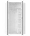 Santino Corner Wardrobe: White Gloss Finish with Full Mirrored Doors - UK Luxury Furniture